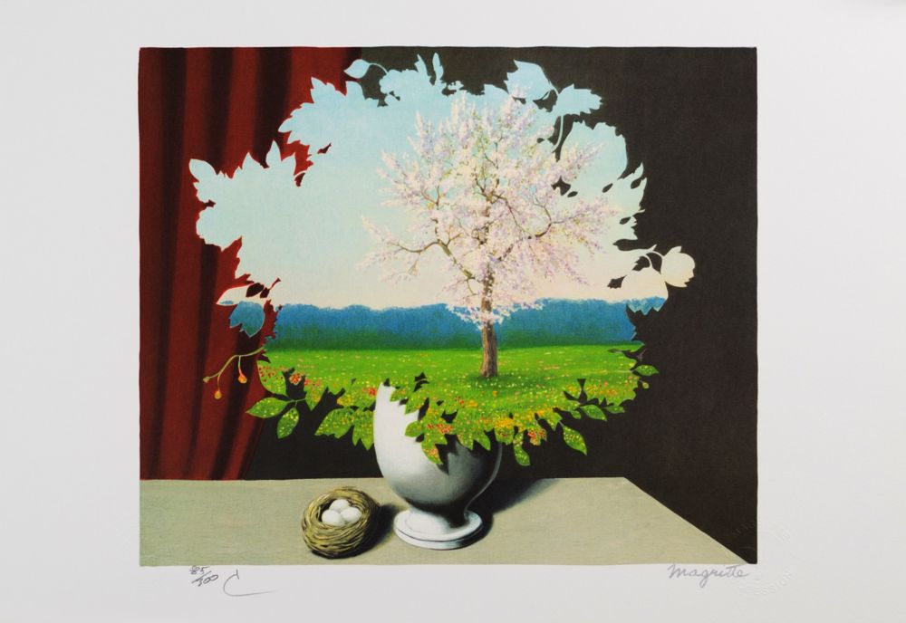 リトグラフ Magritte - Le Plagiat