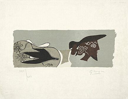 リトグラフ Braque - Le Poète