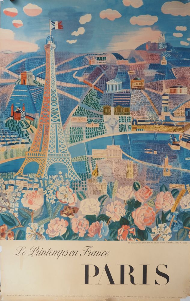 リトグラフ Dufy - Le printemps en France, Paris