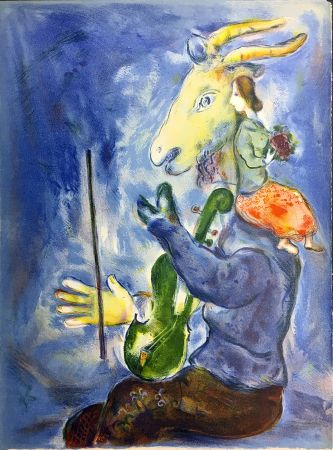 リトグラフ Chagall - LE PRINTEMPS (Lithographie couleur de 1938).