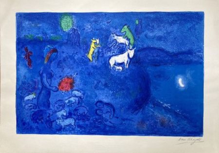 リトグラフ Chagall - LE PRINTEMPS. Épreuve signée (Daphnis & Chloé - 1961)