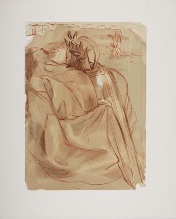 木版 Dali - Le Repentir de Dante, 1963