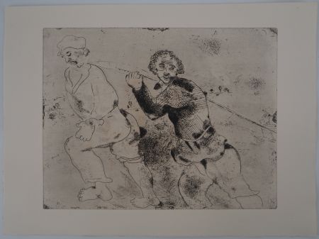 彫版 Chagall - Le retour de pêche (Les haleurs)