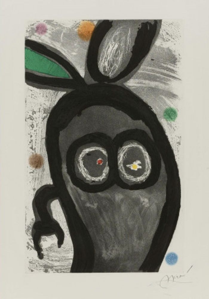 エッチングと　アクチアント Miró - Le Roi des lapins
