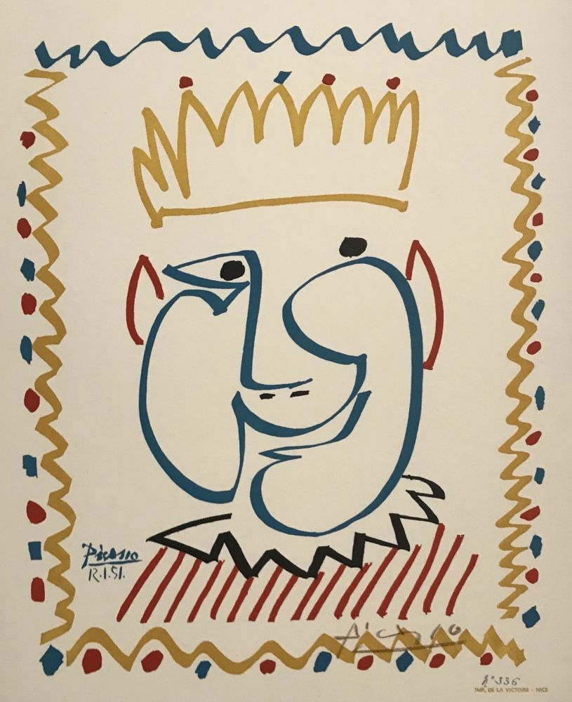 リトグラフ Picasso - Le Roi du Carnaval