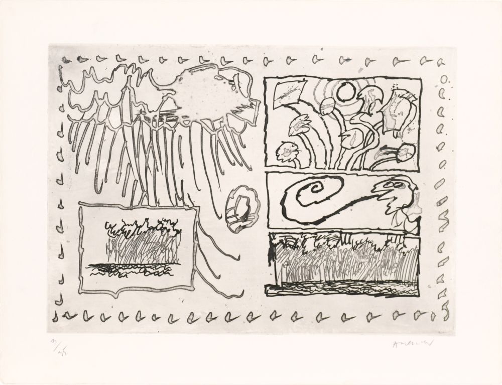 エッチング Alechinsky - Le rêve de l’ammonite