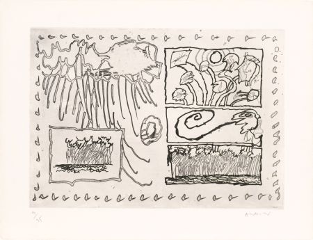 エッチング Alechinsky - Le rêve de l’ammonite