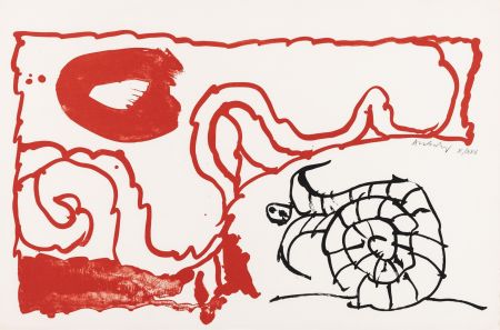 リトグラフ Alechinsky - Le rêve de l'ammonite 01