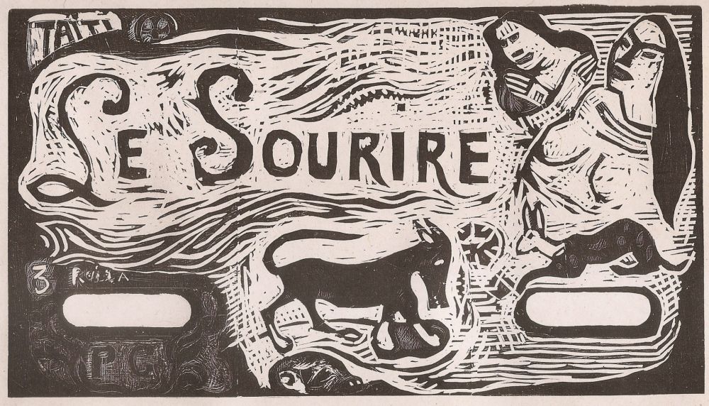 木版 Gauguin - Le Sourire