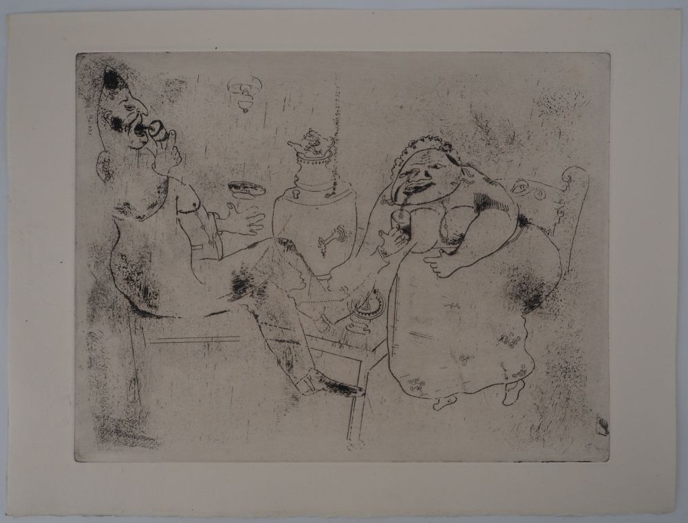 彫版 Chagall - Le thé du matin