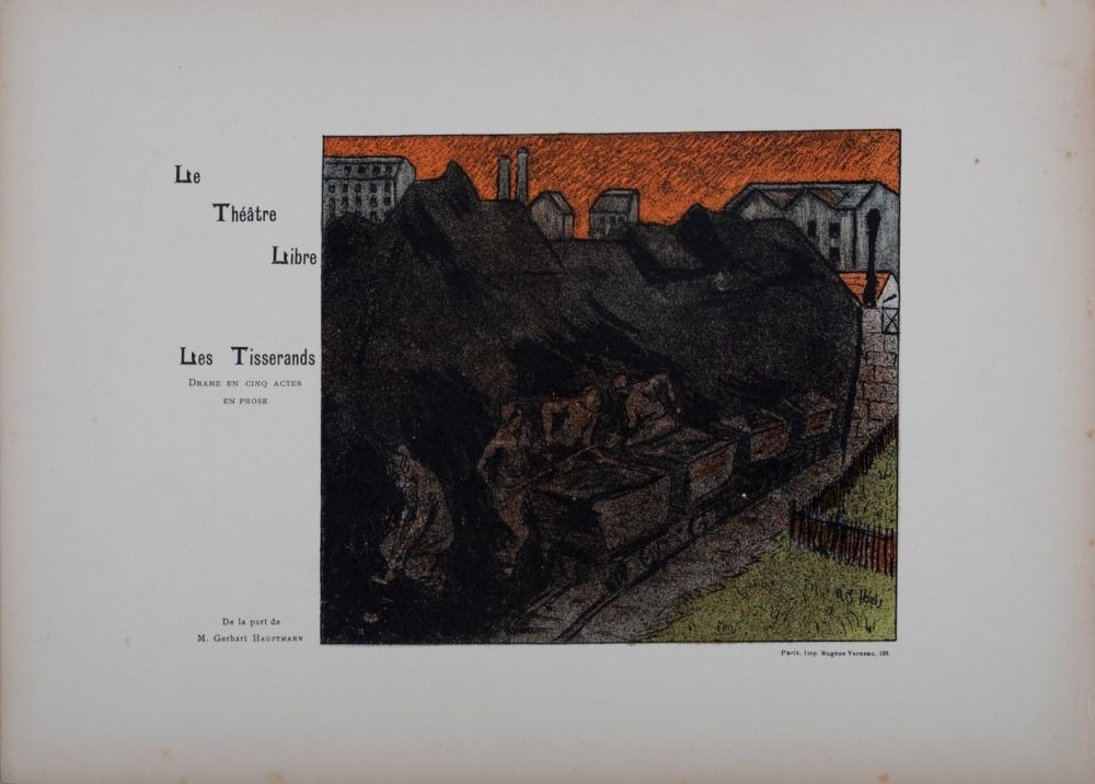 リトグラフ Ibels - Le Théâtre Libre : Les Tisserands