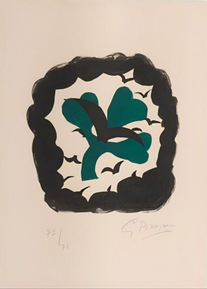 リトグラフ Braque - Le Trèfle, from Lettera Amorosa