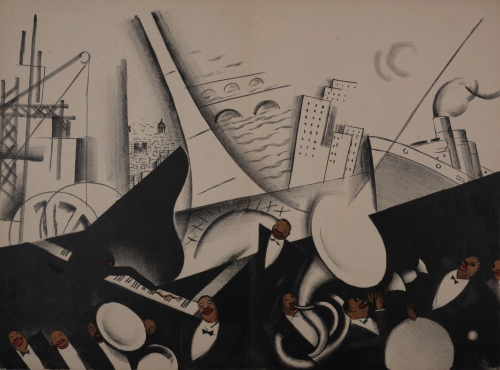 リトグラフ Colin - Le Tumulte Noir, Jazz Orchestra, C. 1927
