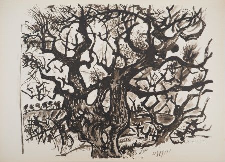 リトグラフ Pignon - Le vieil arbre