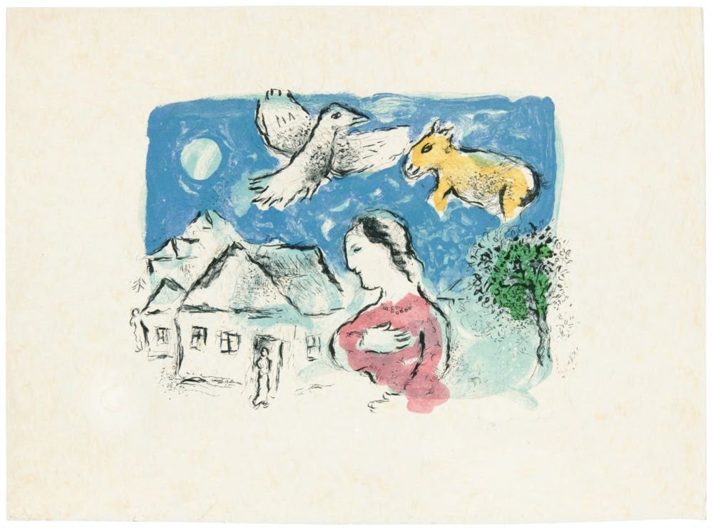 リトグラフ Chagall - Le village