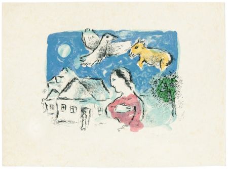 リトグラフ Chagall - Le village