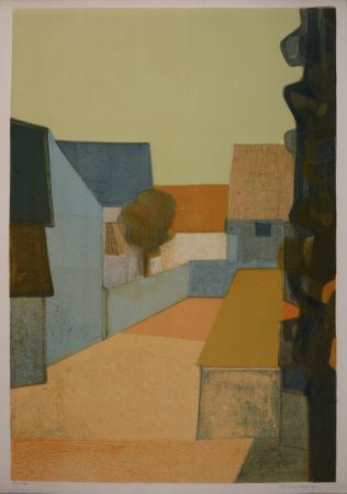 リトグラフ Minaux - Le Village, 1975 - Hand-signed