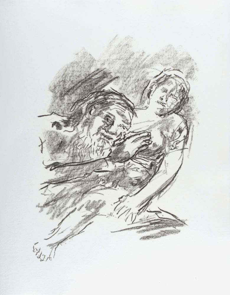 リトグラフ Kokoschka - Lear with Cordelia in his arms, 1963