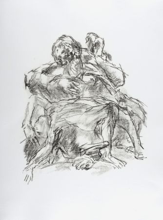 リトグラフ Kokoschka - Lear with the body of Cordelia, 1963