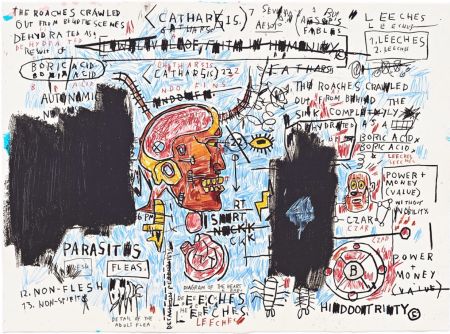 シルクスクリーン Basquiat - Leeches