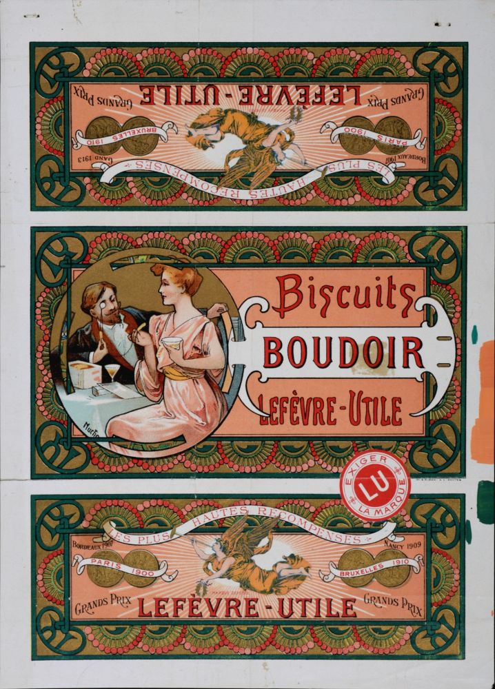 リトグラフ Mucha - Lefèvre-Utile, Biscuits Boudoirs, c. 1900