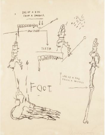 シルクスクリーン Basquiat - Leg of a Dog