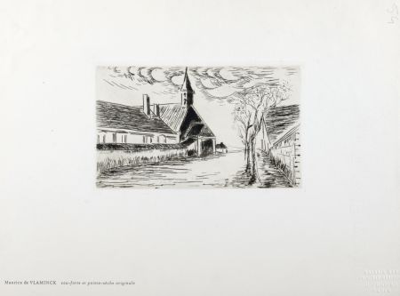 多数の Vlaminck - L'Eglise, 1927