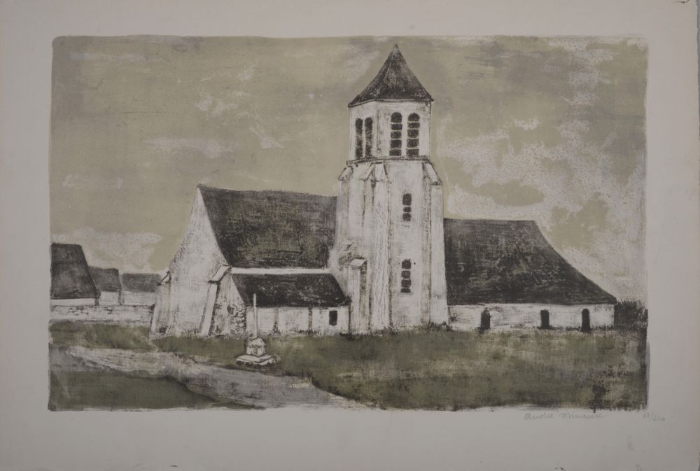 リトグラフ Minaux - L'Eglise, circa 1960 - Hand-signed