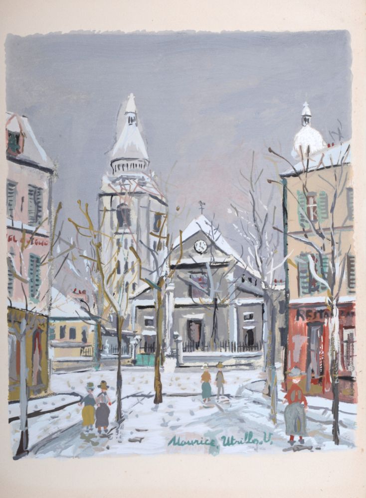 ステンシル Utrillo - L'Eglise Saint Pierre, Montmartre, 1950