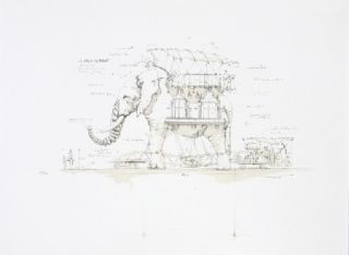 リトグラフ Delarozière - L'Elephant