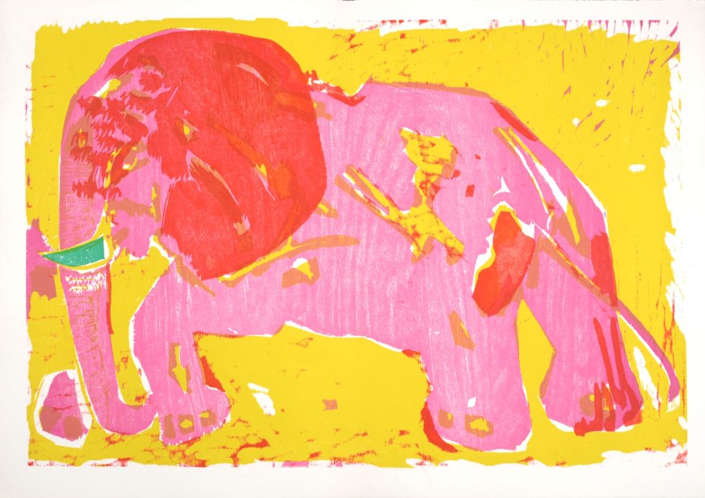 木版 Lorjou - L'Elephant, 1965
