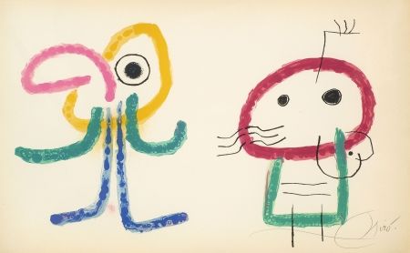 リトグラフ Miró - L'Enfance d' Ubu