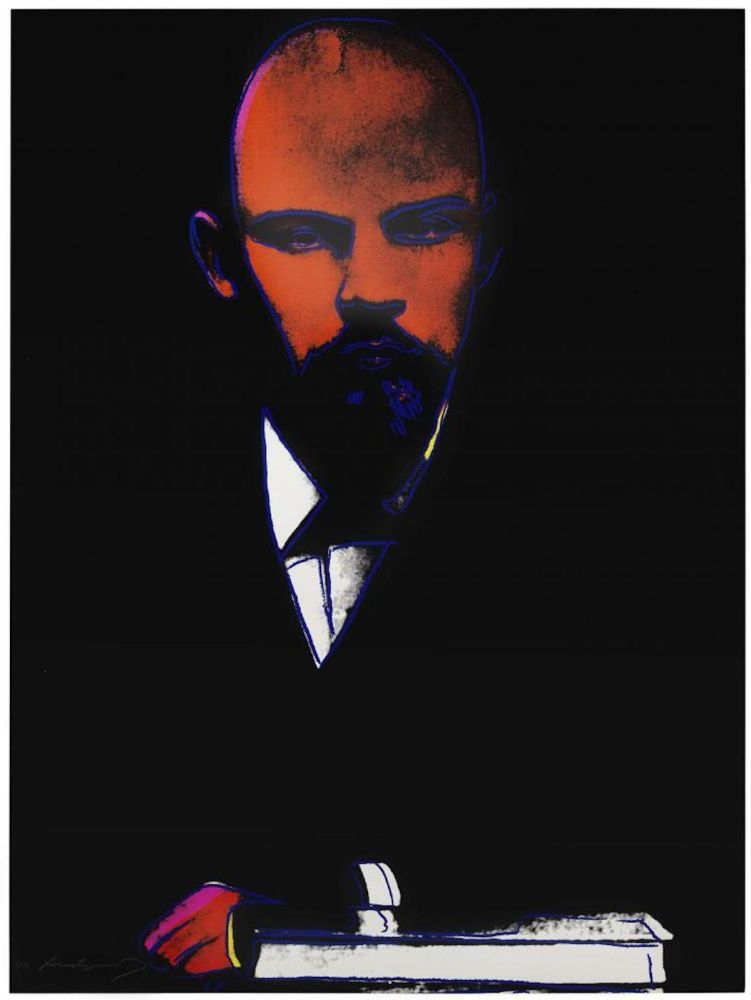 シルクスクリーン Warhol -  Lenin (Black) (FS II.402)