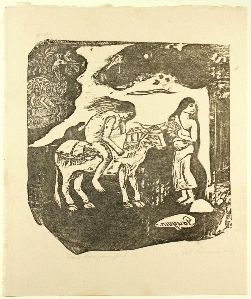 木版 Gauguin - L'Enlèvement d'Europe 
