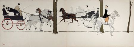 リトグラフ Goursat - Les Acacias : M. Orloff, Mlle della Rito, Blanche de Montigny, c. 1900-1925
