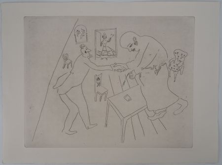 彫版 Chagall - Les adieux de Tchitchikov à Manilov