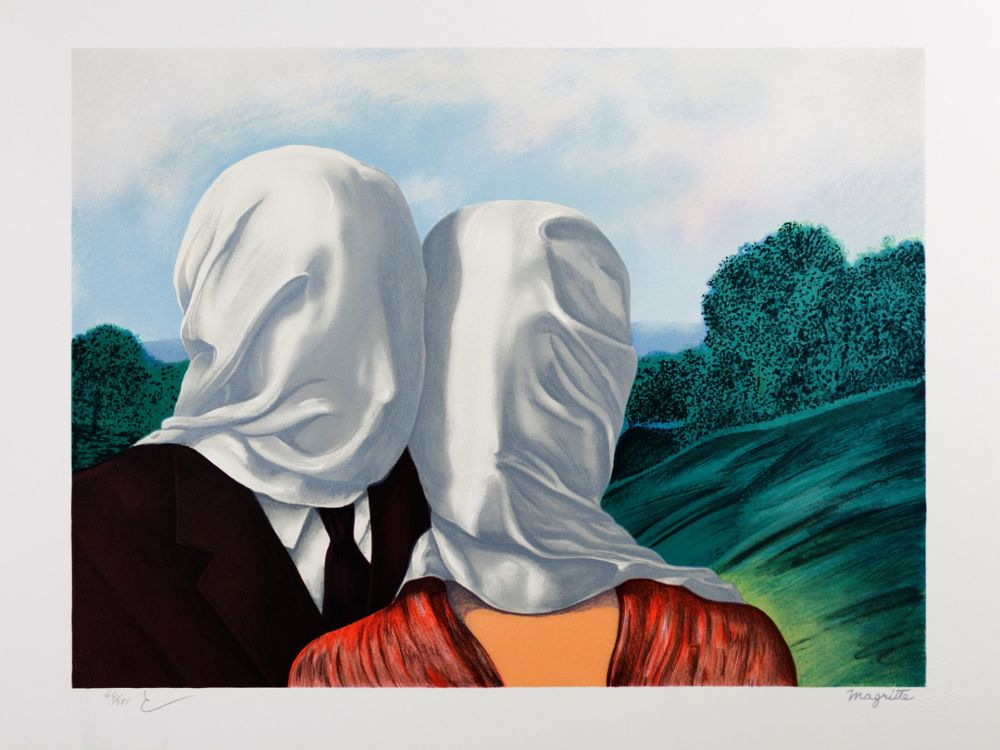 リトグラフ Magritte - Les Amants (The Lovers)