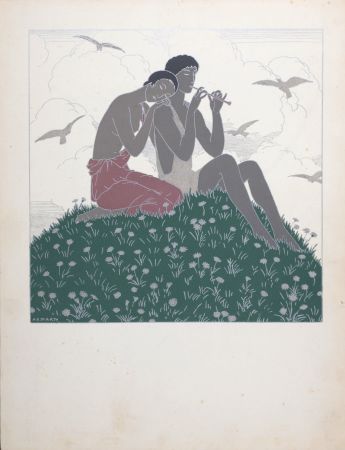 ステンシル Marty - Les Amoureux, circa 1920