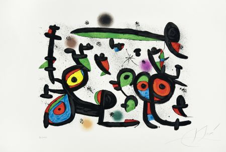 リトグラフ Miró -  Les Amoureux et Luna Park I