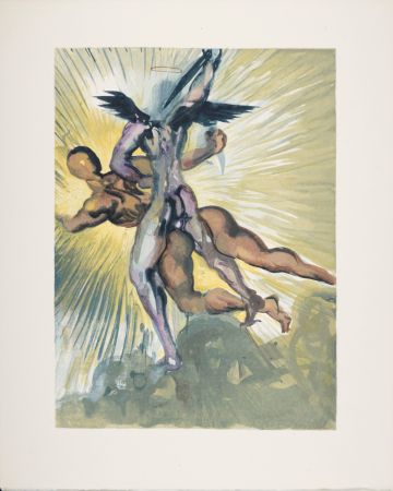 木版 Dali - Les anges gardiens de la vallée, 1963