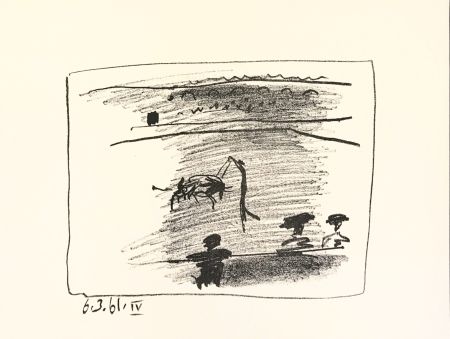リトグラフ Picasso - Les Banderilles (A los Toros), 1961 (B.1016), Original lithograph on wove paper, 1961