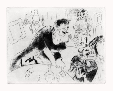 エッチング Chagall - Les cartes à jouer