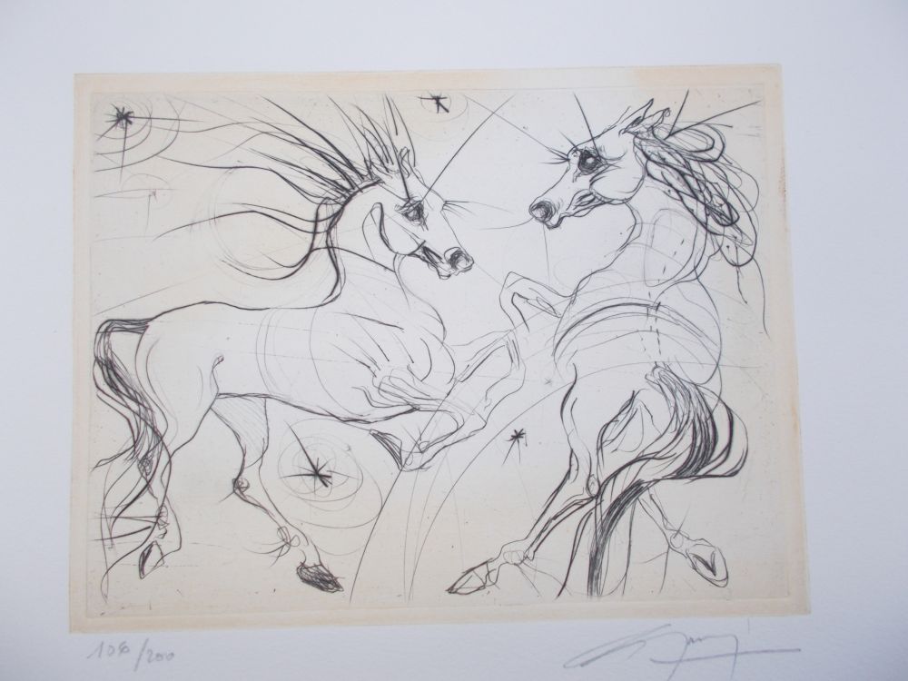 彫版 Guiny - Les chevaux du printemps