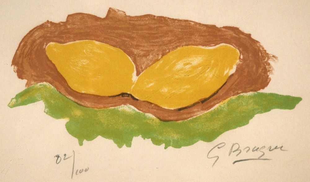 リトグラフ Braque - Les citrons