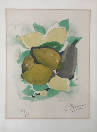 リトグラフ Braque - Les Citrons 