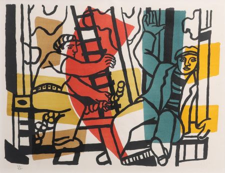 リトグラフ Leger - Les constructeurs 