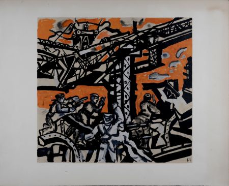 リトグラフ Leger - Les constructeurs, c. 1955