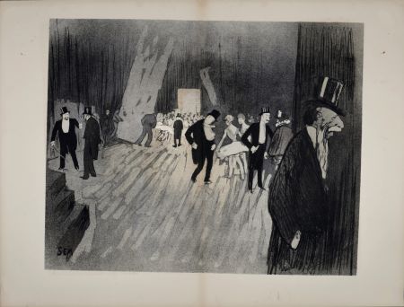 リトグラフ Goursat - Les coulisses de l'opéra, 1901