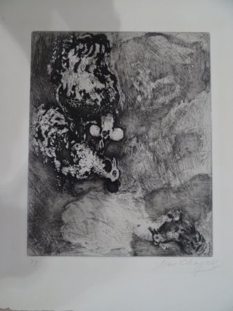 エッチング Chagall - Les deux Coqs