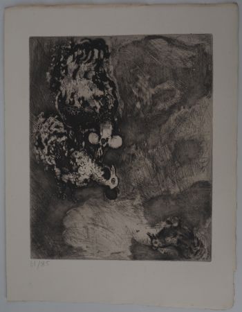 彫版 Chagall - Les deux coqs